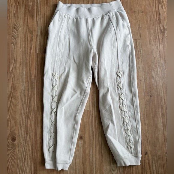 Athleta Cream Jogger Pants with Side Detailing - Picture 1 of 5